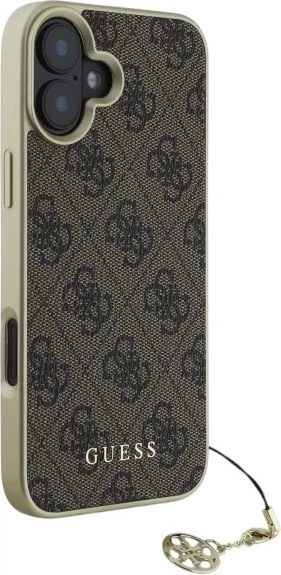 Etui Guess 4G Charms Collection do Apple iPhone 16 Brown (GUHCP16SGF4GBR) - obraz 4