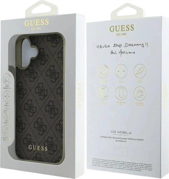 Etui Guess 4G Charms Collection do Apple iPhone 16 Brown (GUHCP16SGF4GBR) - obraz 8