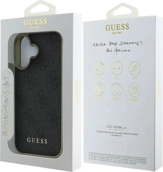 Etui Guess 4G Charms Collection do Apple iPhone 16 Black (GUHCP16SGF4GGR) - obraz 8