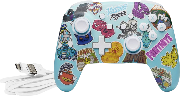Kontroler PowerA Enhanced Wireless Controller for Nintendo Switch Fortnite Sticker Mania (NSGP0290-01) - obraz 5