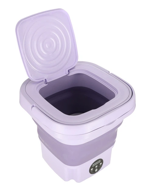 Пральна машина автоматична туристична KIK міні складна переносна 8L фіолетова KX3744_1 - зображення 5