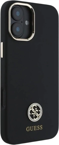 Панель Guess Silicone Logo Strass 4G для Apple iPhone 16 Black (GUHCP16SM4DGPK) - зображення 4