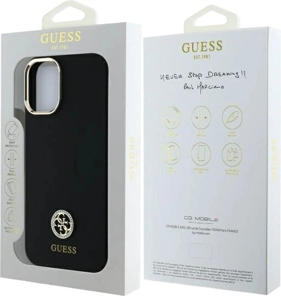 Панель Guess Silicone Logo Strass 4G для Apple iPhone 16 Black (GUHCP16SM4DGPK) - зображення 8