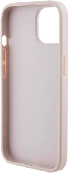 Etui plecki Guess 4G Metal Gold Logo do Apple iPhone 13/14/15 Pink (3666339171780) - obraz 7