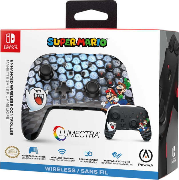 Kontroler PowerA Enhanced Wireless Controller for Nintendo Switch with Lumectra Mario Peek-A-Boo (NSGP0431-01) - obraz 14