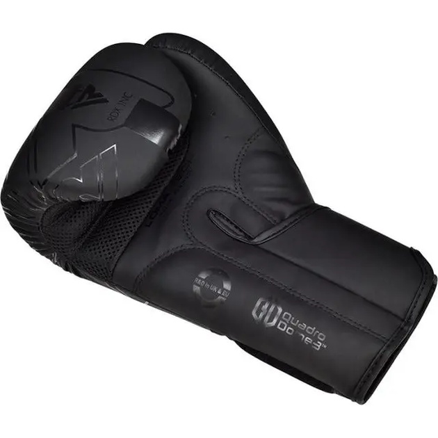 Рукавички боксерські з капою RDX F6 Kara Matte розмір 6 унцій, чорні - Фото 2 Рукавички боксерські з капою RDX F6 Kara Matte розмір 6 унцій, чорні - изображение 2