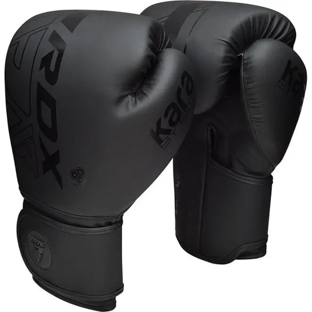 Рукавички боксерські з капою RDX F6 Kara Matte розмір 6 унцій, чорні - Фото 8 Рукавички боксерські з капою RDX F6 Kara Matte розмір 6 унцій, чорні - изображение 8
