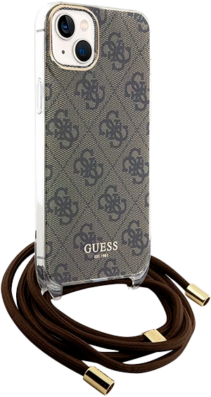 Etui Guess Crossbody Cord 4G Print do Apple iPhone 13/14/15 Brown (3666339148065) - obraz 4