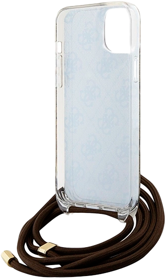 Etui Guess Crossbody Cord 4G Print do Apple iPhone 13/14/15 Brown (3666339148065) - obraz 6