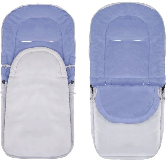 Конверт Springos SB0036 4 в 1 з сумкою для коляски санок гондоли 90 см Сіро блакитний (5907719410678) - зображення 1