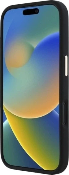 Панель Guess Silicone Script Metal Logo & Frame для Apple iPhone 16 Black (GUHCP16SSMBSLK) - зображення 5