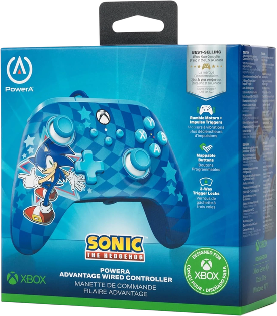 Kontroler PowerA Advantage Wired Controller Sonic Style (XBGP0229-01) - obraz 9