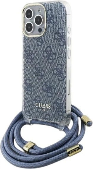 Панель Guess Crossbody Cord 4G Print для Apple iPhone 16 Pro Max Blue (GUHCP16XHC4SEB) - зображення 2