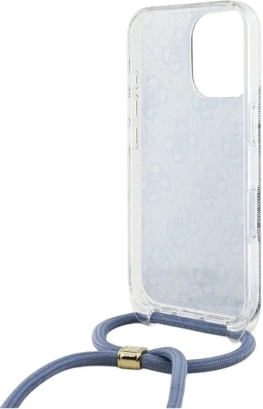 Панель Guess Crossbody Cord 4G Print для Apple iPhone 16 Pro Max Blue (GUHCP16XHC4SEB) - зображення 6