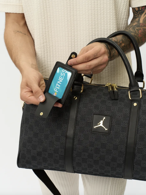 Спортивная сумка через плечо Jordan Duffle Monogram черная. - изображение 3
