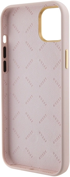Etui Guess Silicone Logo Strass 4G do Apple iPhone 13/14/15 Pink (3666339148904) - obraz 5