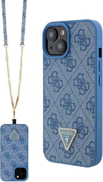 Etui Guess Crossbody 4G Metal Logo do Apple iPhone 13/14/15 Blue (3666339147082) - obraz 1