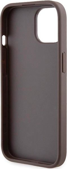 Etui Guess Grip Stand 4G Triangle Strass do Apple iPhone 13/14/15 Brown (3666339197438) - obraz 6