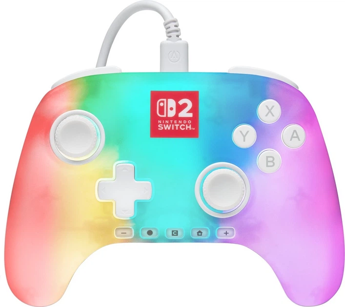 Kontroler PowerA Advantage Wired Controller for Nintendo Switch 2 with Lumectra White (NSGP0524-01) - obraz 4