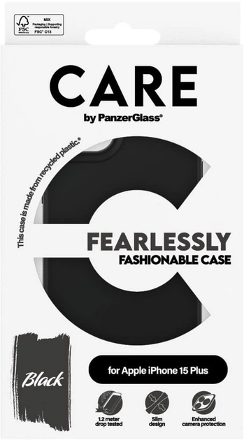 Панель Panzer Glass CARE Fearlessly Fashionable Case для Apple iPhone 15 Plus Black (5715685005664) - зображення 3