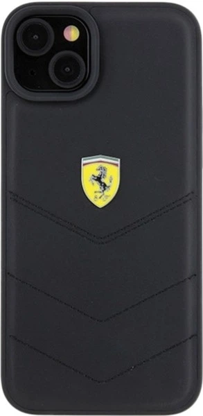 Панель Ferrari Quilted Metal Logo для Apple iPhone 15 Plus/14 Plus Black (FEHCP15MRDUK) - зображення 3