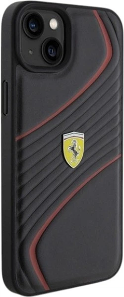 Панель Ferrari Twist Metal Logo для Apple iPhone 15 Plus/14 Plus Black (FEHCP15MPTWK) - зображення 4