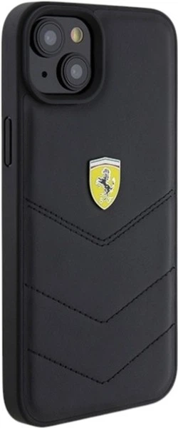Панель Ferrari Quilted Metal Logo для Apple iPhone 15 Plus/14 Plus Black (FEHCP15MRDUK) - зображення 4