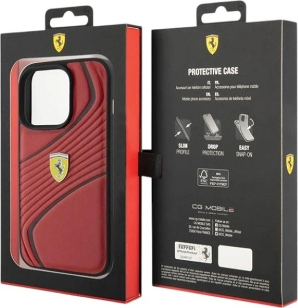 Etui Ferrari Twist Metal Logo do Apple iPhone 15 Pro Red (FEHCP15LPTWR) - obraz 8