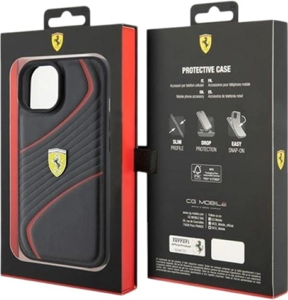 Etui Ferrari Twist Metal Logo do Apple iPhone 15/14/13 Black (FEHCP15SPTWK) - obraz 8