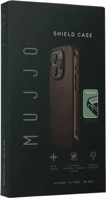Etui Mujjo Shield Case MagSafe do Apple iPhone 15 Pro Max Black (MUJJO-CL-048-BK) - obraz 13