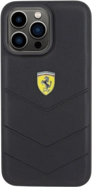 Панель Ferrari Quilted Metal Logo для Apple iPhone 15 Pro Max Black (FEHCP15XRDUK) - зображення 3