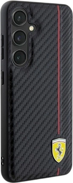 Etui Ferrari Carbon Printed Line do Samsung Galaxy S24 Black (FEHCS24SN3DUR) - obraz 4