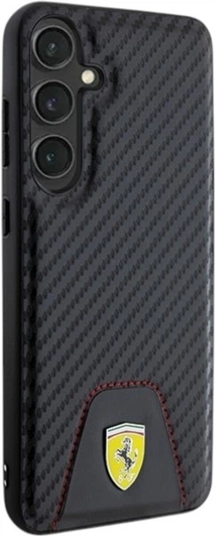 Etui Ferrari Carbon Stitched Bottom do Samsung Galaxy S24 Plus Black (FEHCS24MN3PUK) - obraz 4