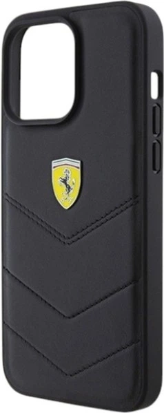 Панель Ferrari Quilted Metal Logo для Apple iPhone 15 Pro Max Black (FEHCP15XRDUK) - зображення 6