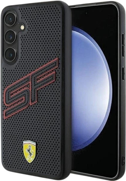 Etui Ferrari Big SF Perforated do Samsung Galaxy S24 Black (FEHCS24SPINK) - obraz 1