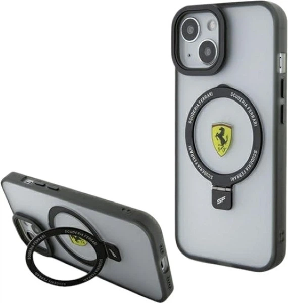 Панель Ferrari Ring Stand 2023 Collection MagSafe для Apple iPhone 15 Plus/14 Plus Transparent (FEHMP15MUSCAH) - зображення 1