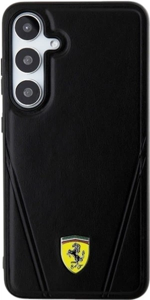 Etui Ferrari Hot Stamp V Lines MagSafe do Samsung Galaxy S24 Black (FEHMS24SP3BAK) - obraz 3