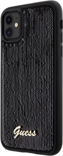 Etui Guess Sequin Script Metal do Apple iPhone 11/Xr Black (GUHCN61PSFDGSK) - obraz 2