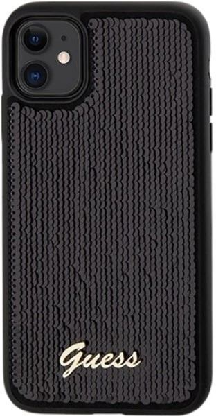 Etui Guess Sequin Script Metal do Apple iPhone 11/Xr Black (GUHCN61PSFDGSK) - obraz 3