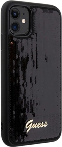 Etui Guess Sequin Script Metal do Apple iPhone 11/Xr Black (GUHCN61PSFDGSK) - obraz 4