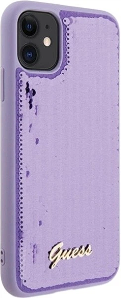 Etui Guess Sequin Script Metal do Apple iPhone 11/Xr Purple (GUHCN61PSFDGSU) - obraz 4