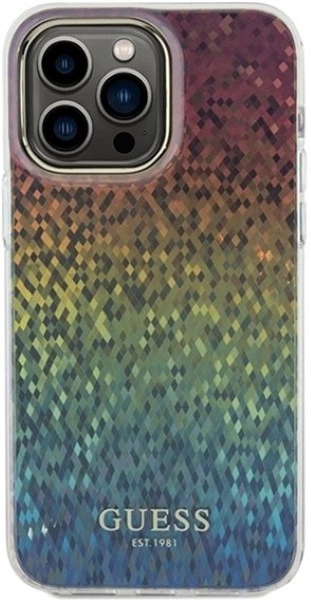 Etui Guess IML Faceted Mirror Disco Iridescent do Apple iPhone 13/13 Pro Multicolor (GUHCP13LHDECMI) - obraz 3