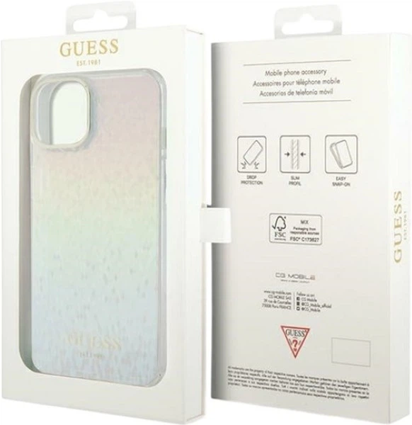 Панель Guess IML Faceted Mirror Disco Iridescent для Apple iPhone 12/12 Pro Multicolor (GUHCP12MHDECMI) - зображення 8
