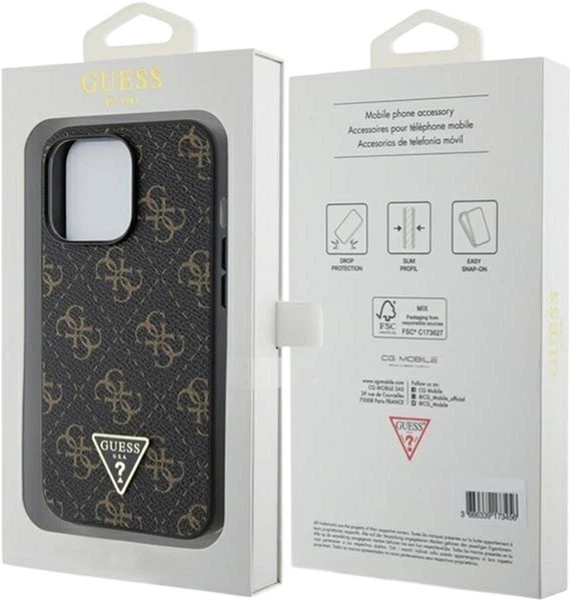 Etui Guess 4G Triangle Metal Logo do Apple iPhone 14 Pro Black (GUHCP14LPG4GPK) - obraz 8