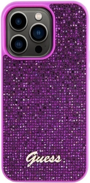 Etui Guess Disco Metal Script do Apple iPhone 14 Pro Fuchsia (GUHCP14LPMSDGSF) - obraz 3