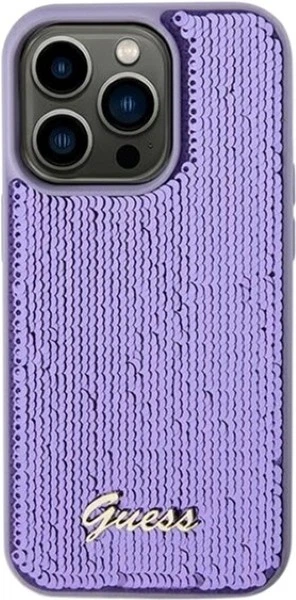 Etui Guess Sequin Script Metal do Apple iPhone 14 Pro Purple (GUHCP14LPSFDGSU) - obraz 3