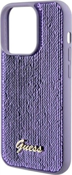 Etui Guess Sequin Script Metal do Apple iPhone 14 Pro Purple (GUHCP14LPSFDGSU) - obraz 6