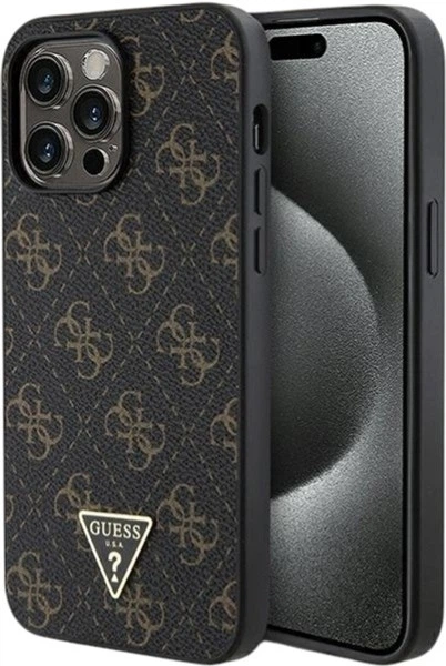 Панель Guess 4G Triangle Metal Logo для Apple iPhone 14 Pro Max Black (GUHCP14XPG4GPK) - зображення 1