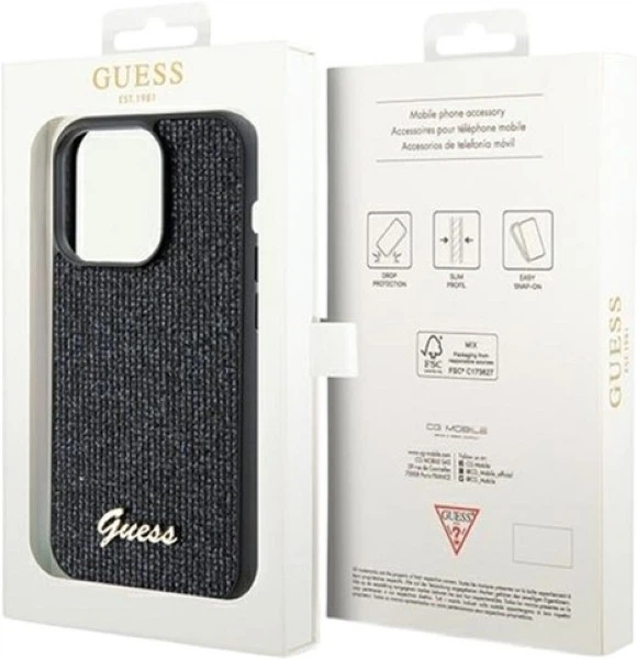Панель Guess Disco Metal Script для Apple iPhone 14 Pro Max Black (GUHCP14XPMSDGSK) - зображення 8