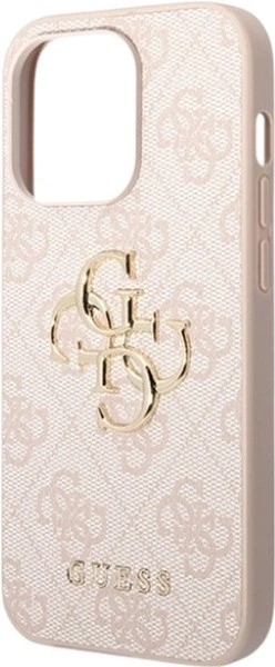 Etui Guess 4G Big Metal Logo do Apple iPhone 15 Pro Pink (GUHCP15L4GMGPI) - obraz 6